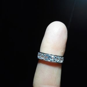 Natural Aquamarine 6 Stone Ring